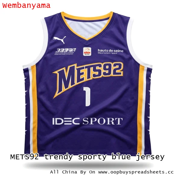 METS92 trendy sporty blue jersey