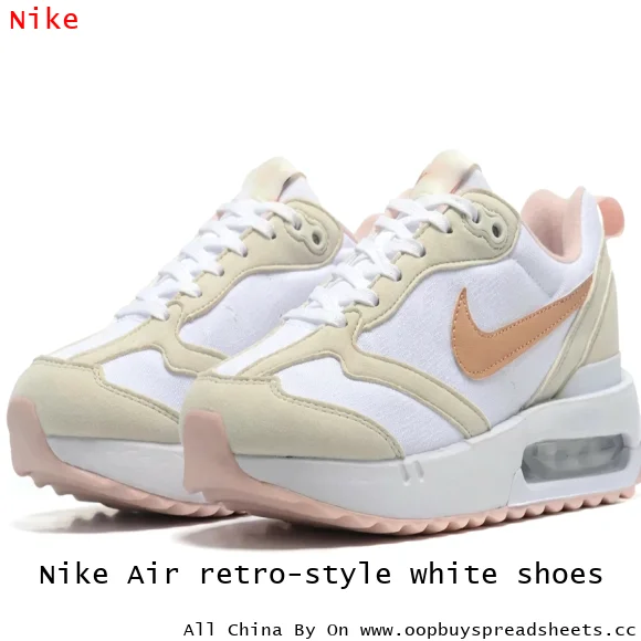 Nike Air retro-style white shoes