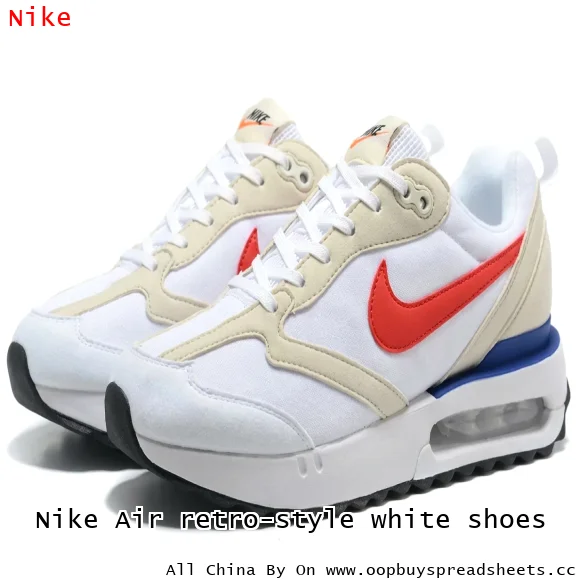 Nike Air retro-style white shoes