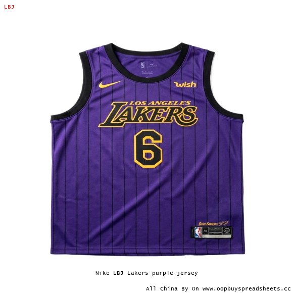 Nike LBJ Lakers purple jersey