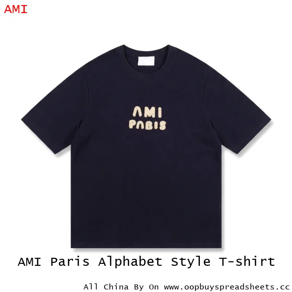 AMI Paris Alphabet Style T-shirt