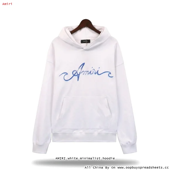 AMIRI white minimalist hoodie