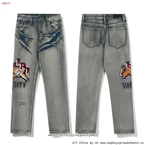 AMIRI retro-style grey jeans