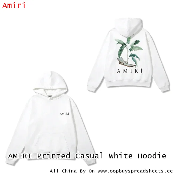 AMIRI Printed Casual White Hoodie