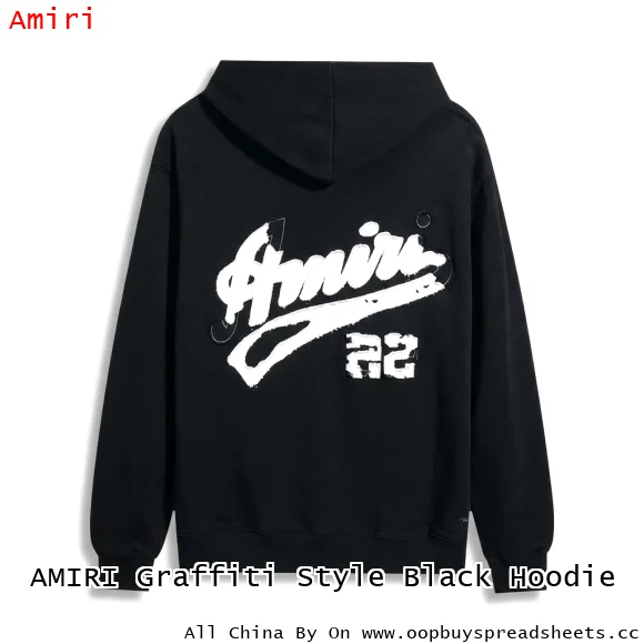 AMIRI Graffiti Style Black Hoodie