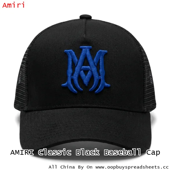 AMIRI Classic Black Baseball Cap