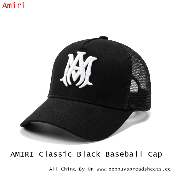 AMIRI Classic Black Baseball Cap