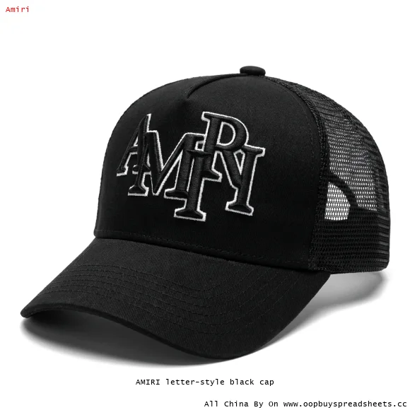 AMIRI letter-style black cap