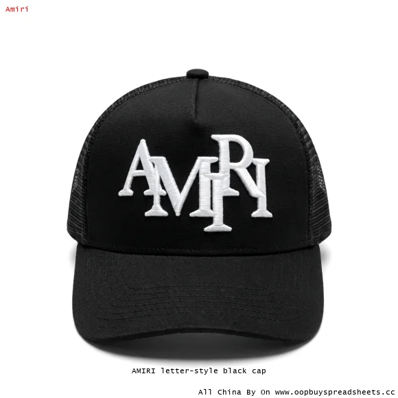 AMIRI letter-style black cap