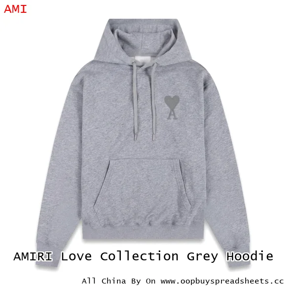 AMIRI Love Collection Grey Hoodie