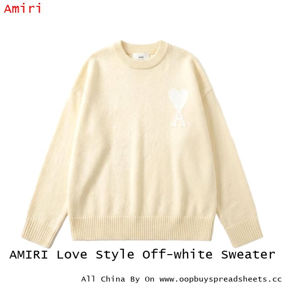 AMIRI Love Style Off-white Sweater