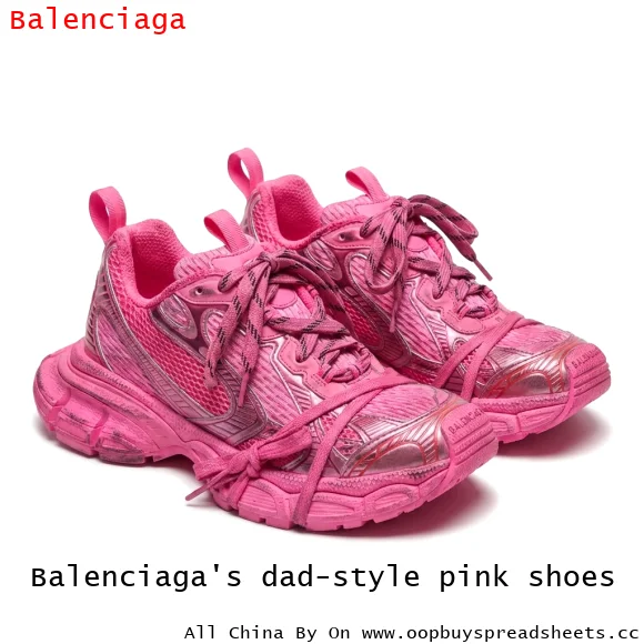 Balenciaga's dad-style pink shoes