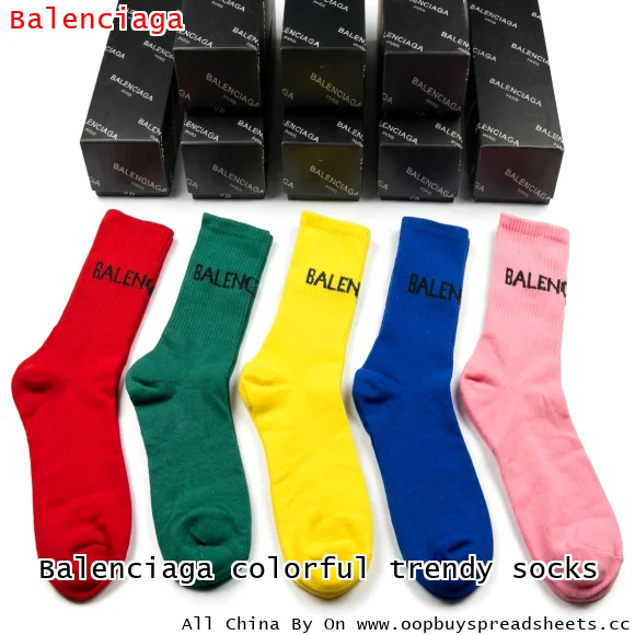 Balenciaga colorful trendy socks