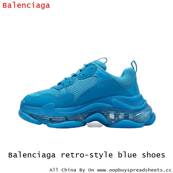 Balenciaga retro-style blue shoes