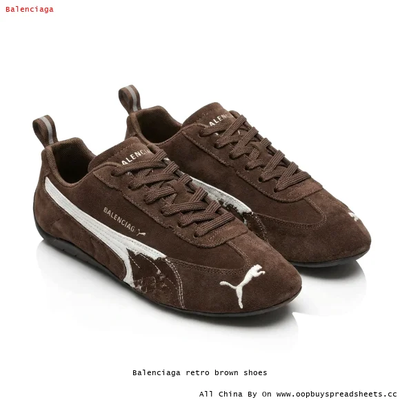 Balenciaga retro brown shoes
