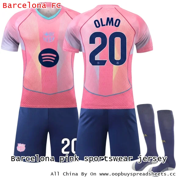 Barcelona pink sportswear jersey
