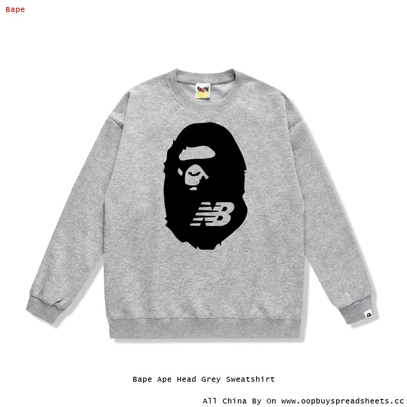 Bape Ape Head Grey Sweatshirt