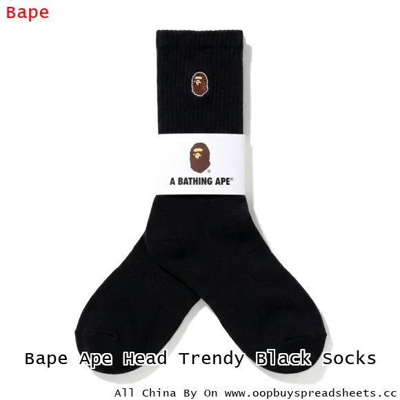 Bape Ape Head Trendy Black Socks