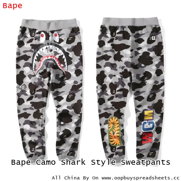 Bape Camo Shark Style Sweatpants