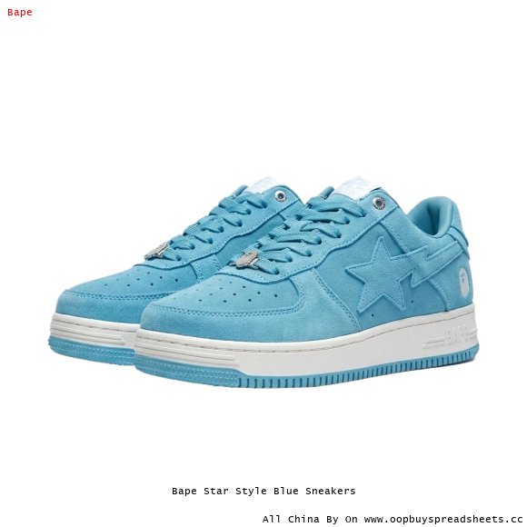 Bape Star Style Blue Sneakers