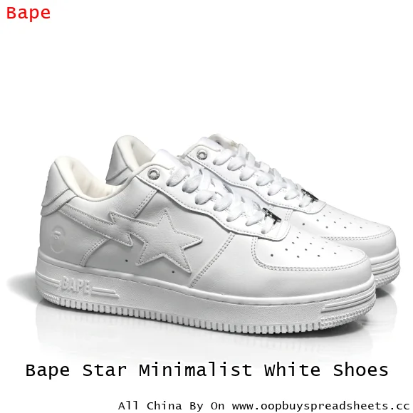 Bape Star Minimalist White Shoes