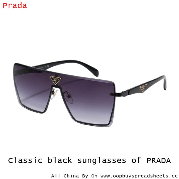 Classic black sunglasses of PRADA