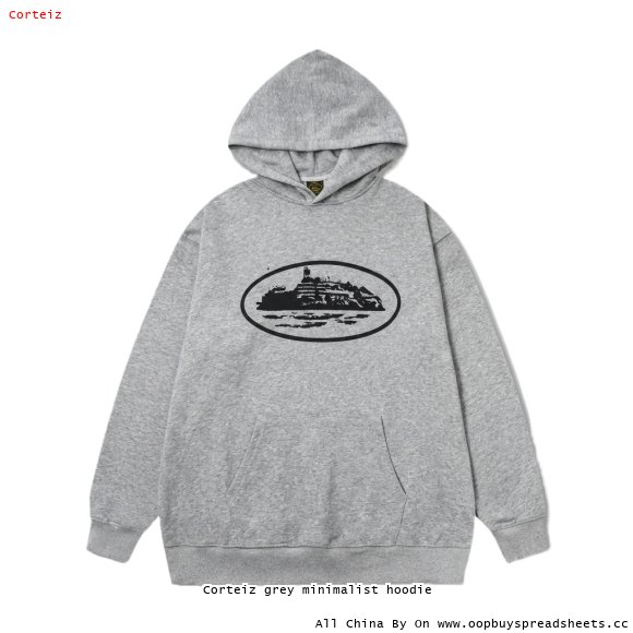 Corteiz grey minimalist hoodie
