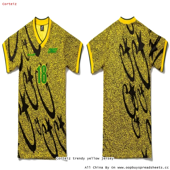 Corteiz trendy yellow jersey