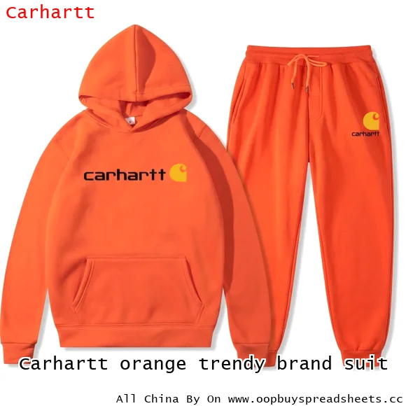 Carhartt orange trendy brand suit