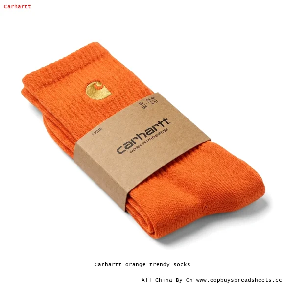 Carhartt orange trendy socks