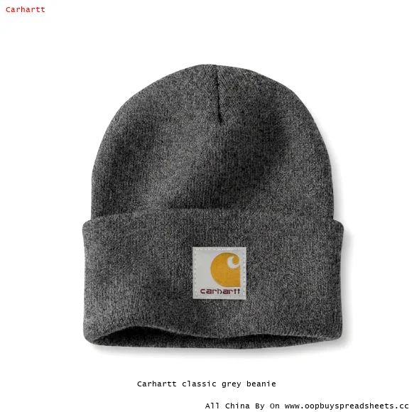 Carhartt classic grey beanie