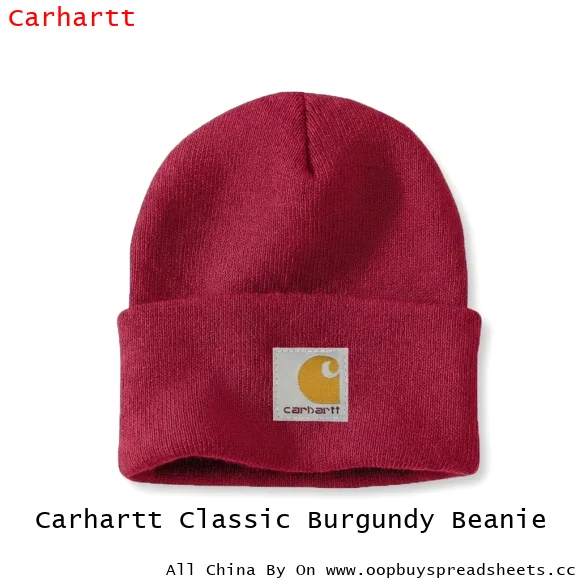 Carhartt Classic Burgundy Beanie