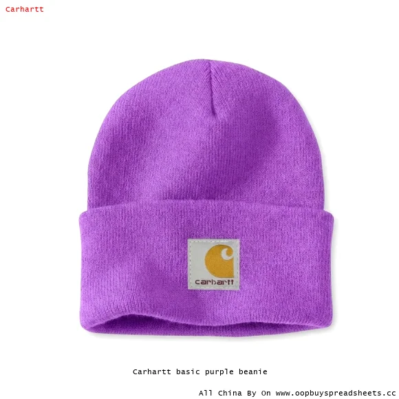 Carhartt basic purple beanie