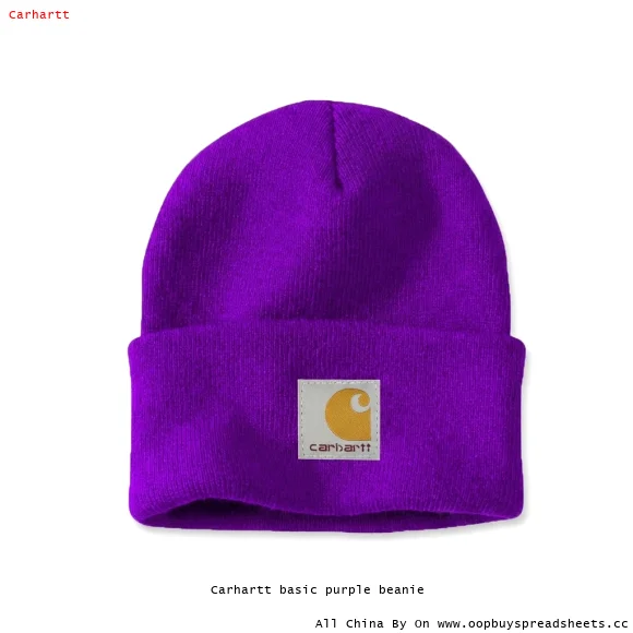 Carhartt basic purple beanie