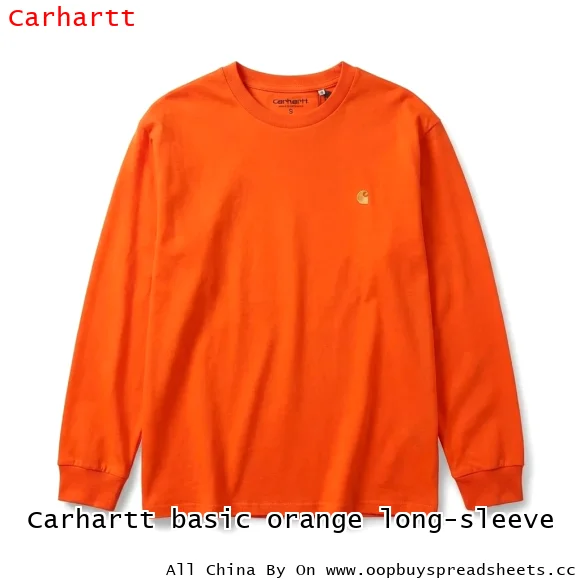 Carhartt basic orange long-sleeve