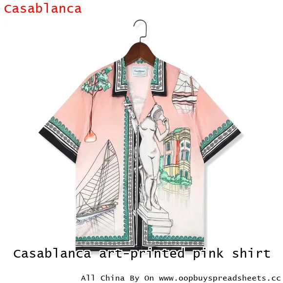 Casablanca art-printed pink shirt