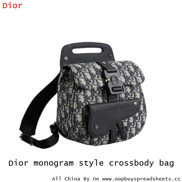 Dior monogram style crossbody bag