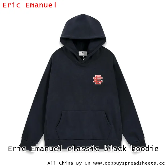 Eric Emanuel classic black hoodie