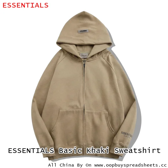 ESSENTIALS Basic Khaki Sweatshirt