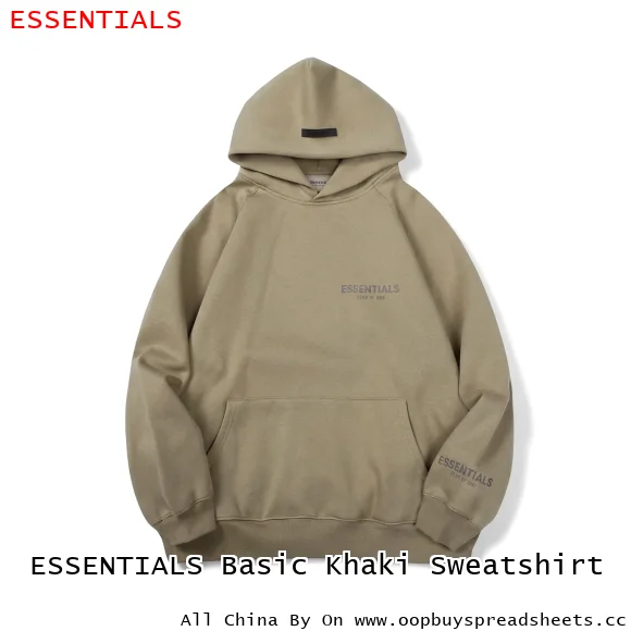 ESSENTIALS Basic Khaki Sweatshirt