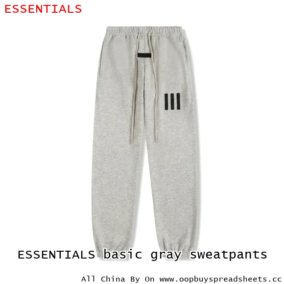 ESSENTIALS basic gray sweatpants