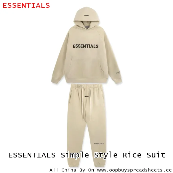ESSENTIALS Simple Style Rice Suit