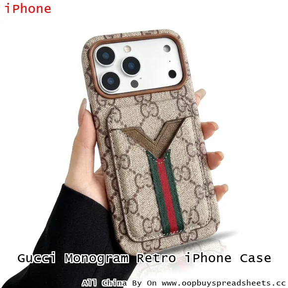 Gucci Monogram Retro iPhone Case