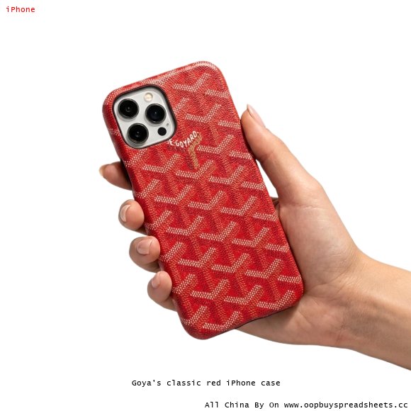 Goya's classic red iPhone case