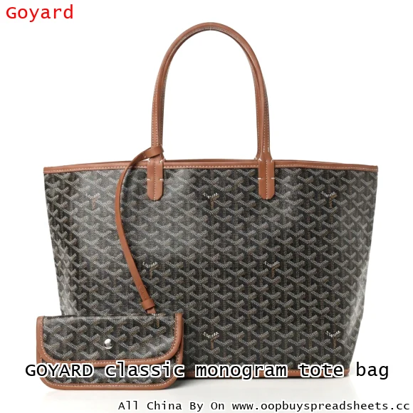 GOYARD classic monogram tote bag