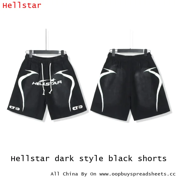 Hellstar dark style black shorts