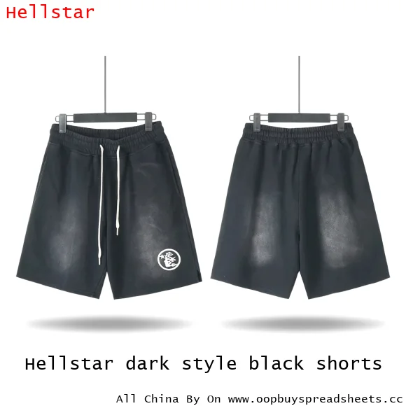 Hellstar dark style black shorts