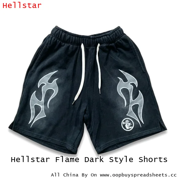 Hellstar Flame Dark Style Shorts