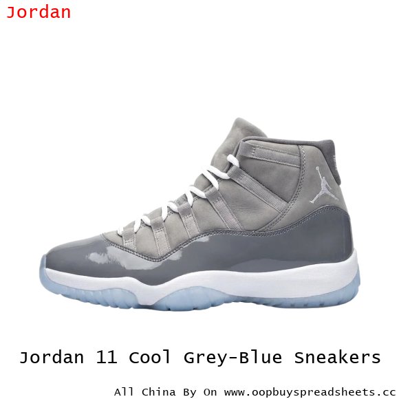 Jordan 11 Cool Grey-Blue Sneakers