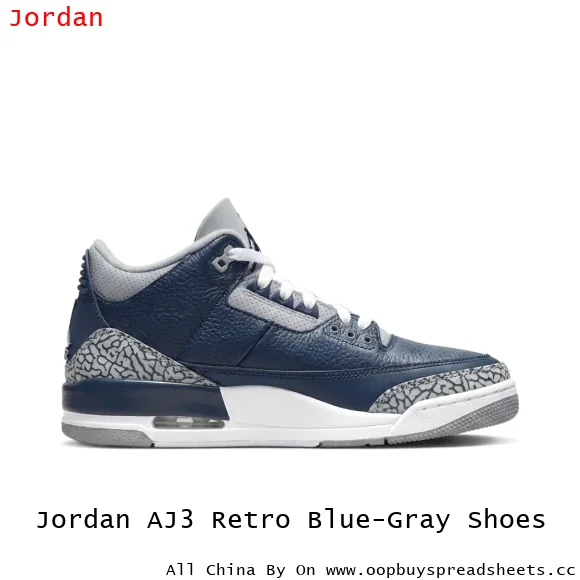 Jordan AJ3 Retro Blue-Gray Shoes